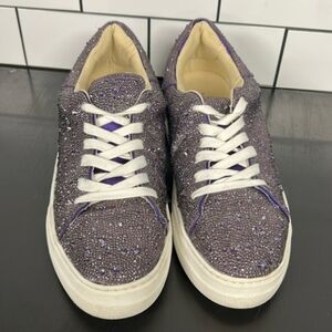 Sidny Purple Rhinestone Sneakers